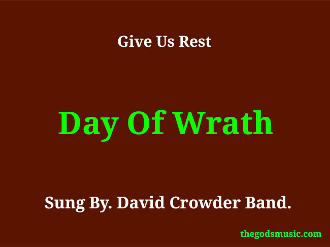 day of wrath song lyrics