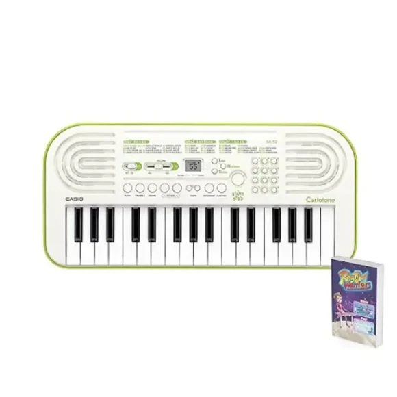 Casiotone Mini Keyboard SA-50 with Piano tones, White