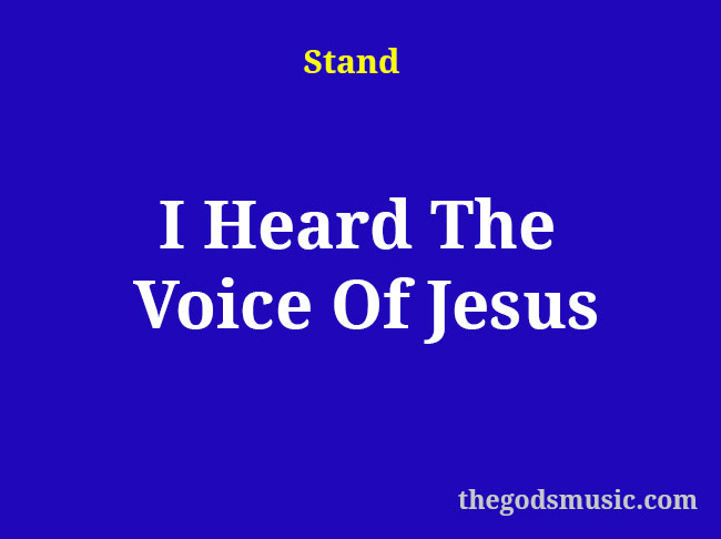 the voice of jesus lyrics