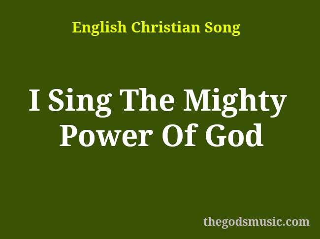 the power of god song lyrics