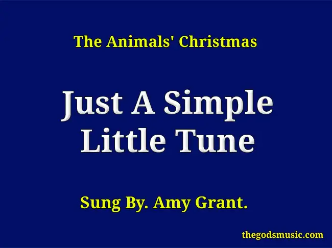 Just A Simple Little Tune Christian Song Lyrics
