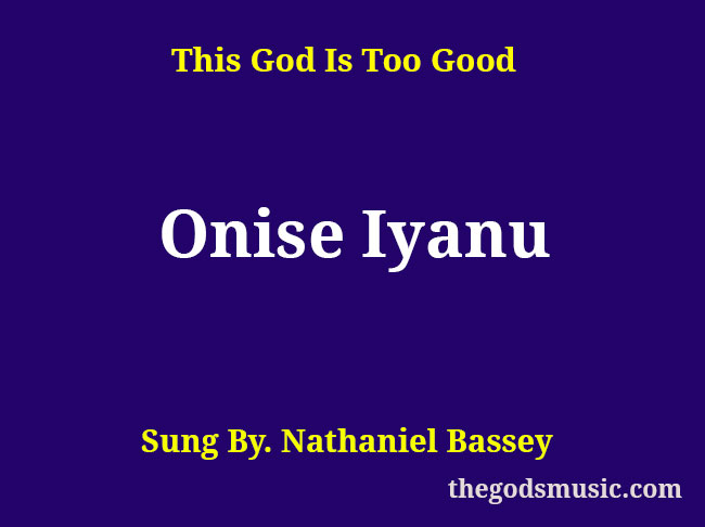 onise-iyanu-christian-song-lyrics