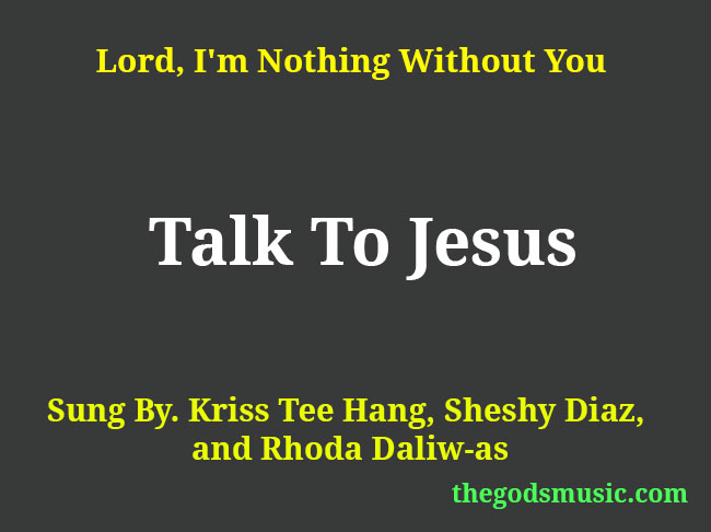 talk it over with jesus lyrics